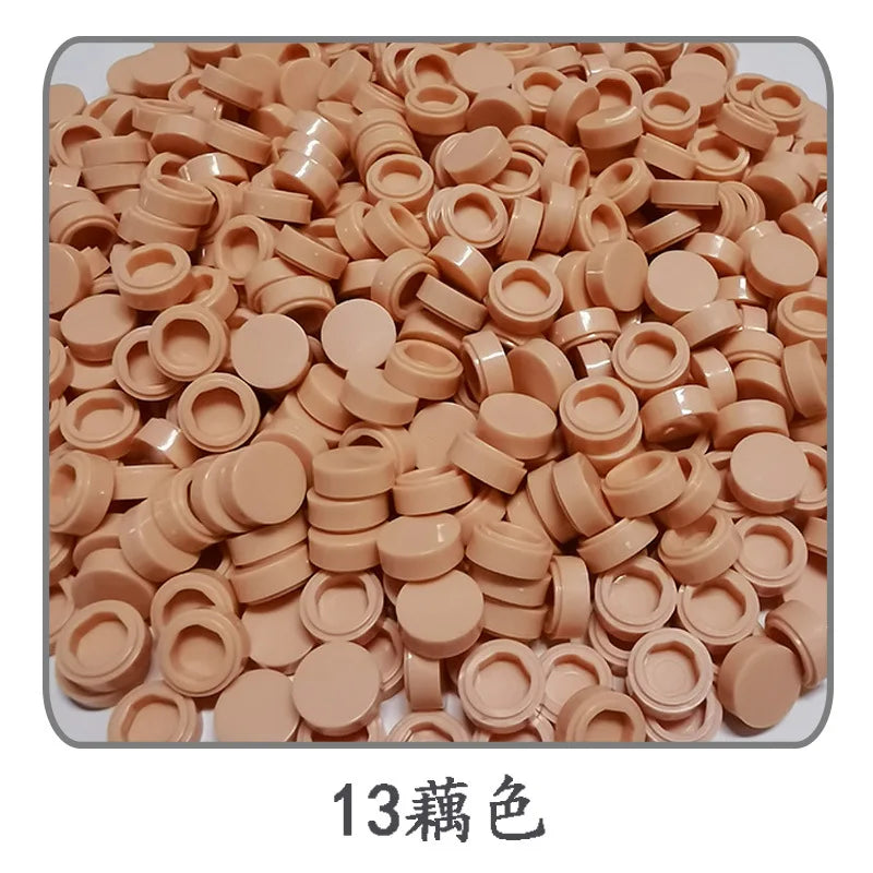 Lot de 1 000 petites briques de construction rondes 1 × 1