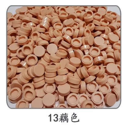 Lot de 1 000 petites briques de construction rondes 1 × 1