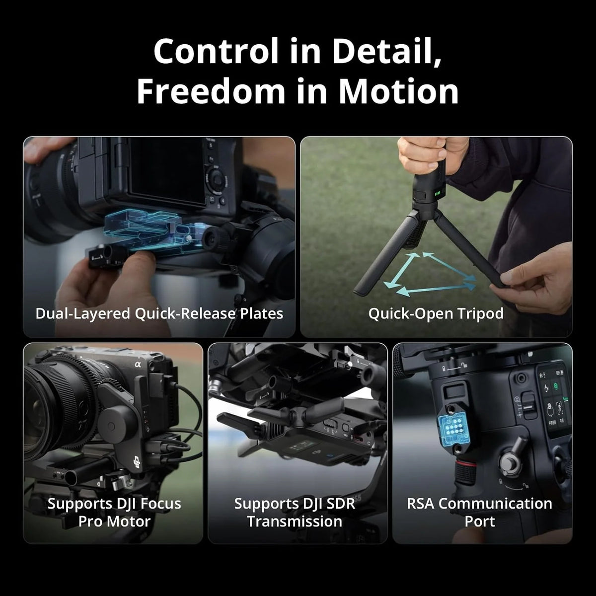 Stabilisateur DJI RS 5 – pack complet pour appareils photo