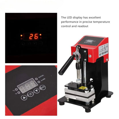 Presse manuelle à chaud pour résine – plaques 6 × 12 cm