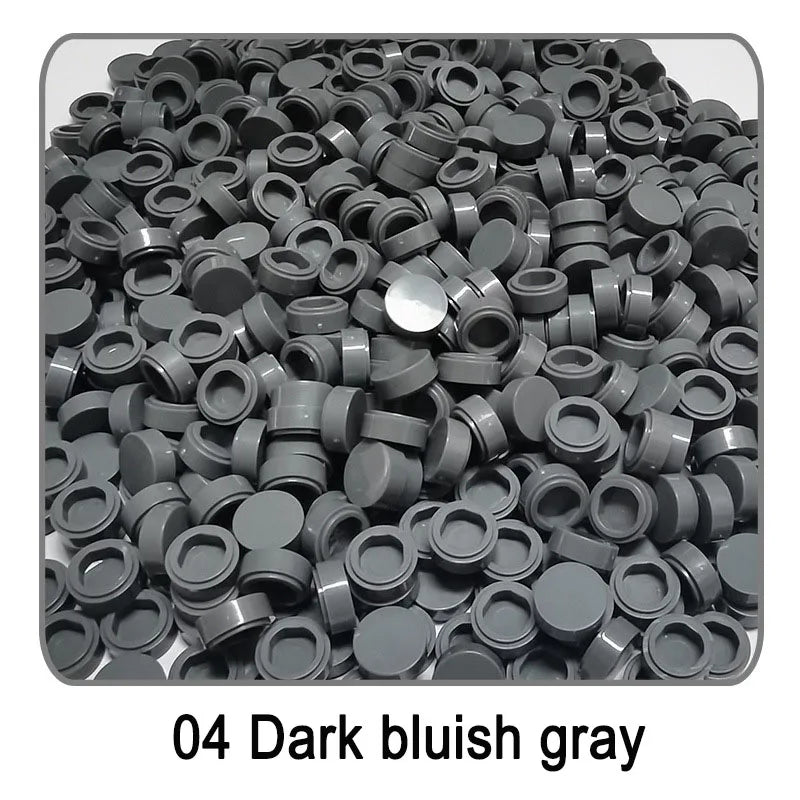 Lot de 1 000 petites briques de construction rondes 1 × 1