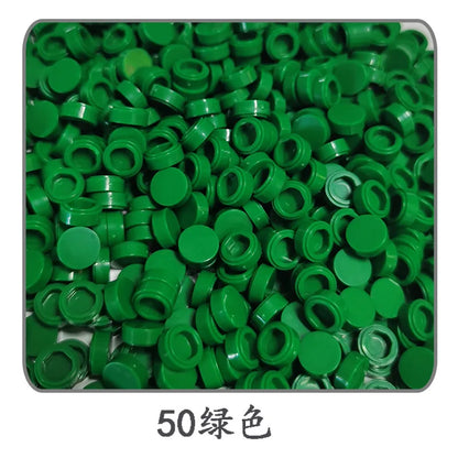 Lot de 1 000 petites briques de construction rondes 1 × 1