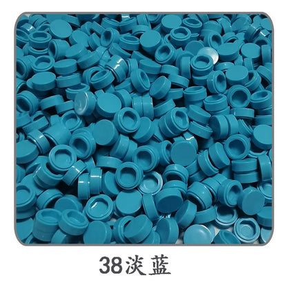 Lot de 1 000 petites briques de construction rondes 1 × 1