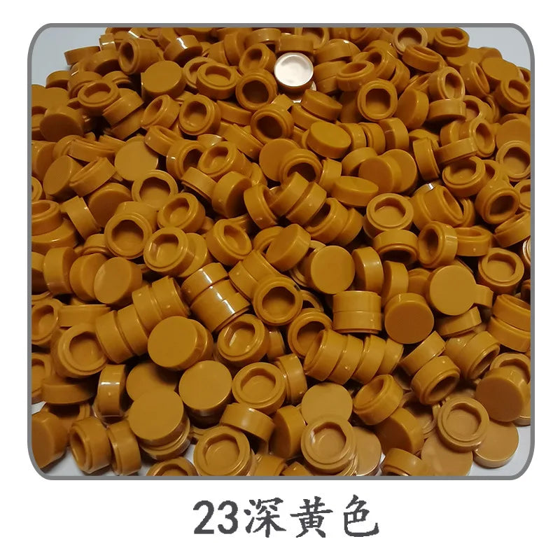 Lot de 1 000 petites briques de construction rondes 1 × 1