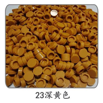 Lot de 1 000 petites briques de construction rondes 1 × 1