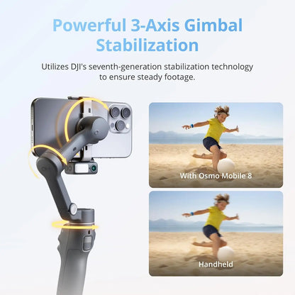 Stabilisateur DJI Osmo Mobile 8 avec suivi intelligent – pack avancé