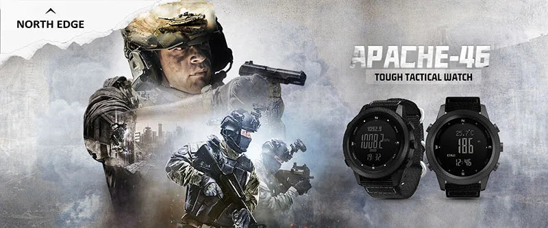 Montre numérique de sport NORTH EDGE avec altimètre et boussole