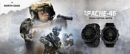 Montre numérique de sport NORTH EDGE avec altimètre et boussole