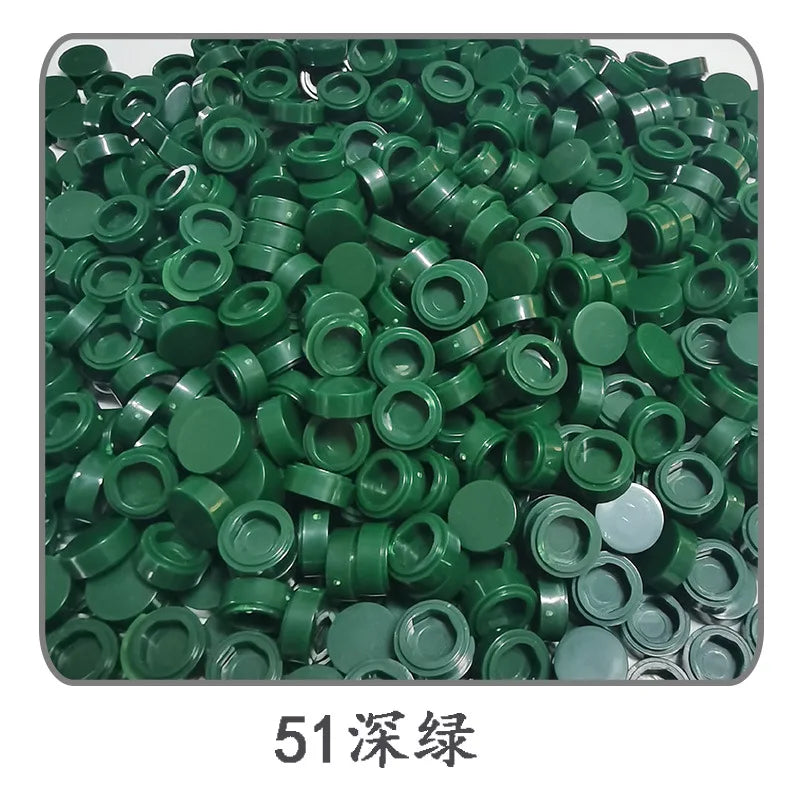 Lot de 1 000 petites briques de construction rondes 1 × 1
