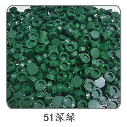 Lot de 1 000 petites briques de construction rondes 1 × 1