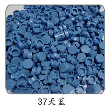 Lot de 1 000 petites briques de construction rondes 1 × 1