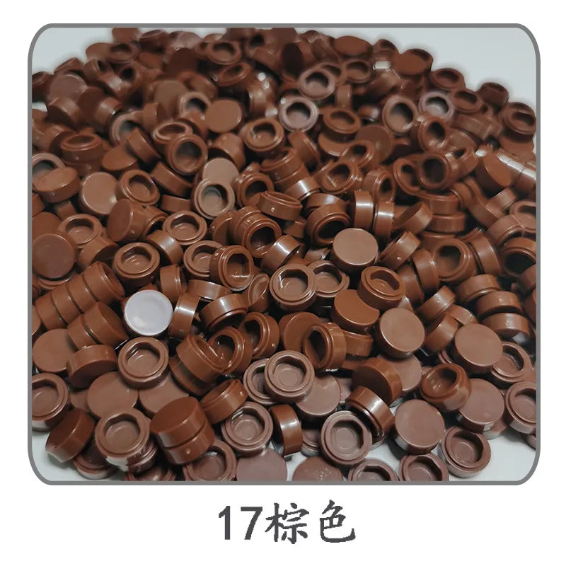 Lot de 1 000 petites briques de construction rondes 1 × 1