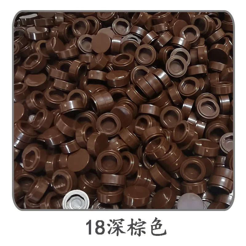 Lot de 1 000 petites briques de construction rondes 1 × 1
