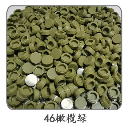 Lot de 1 000 petites briques de construction rondes 1 × 1