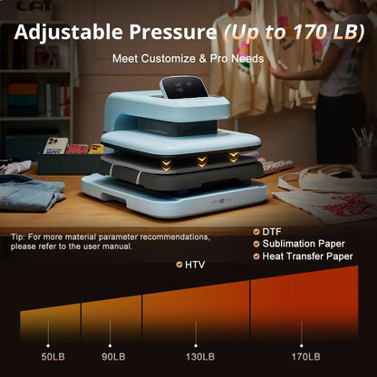 Presse à chaud automatique HTVRONT 15 × 15 pouces