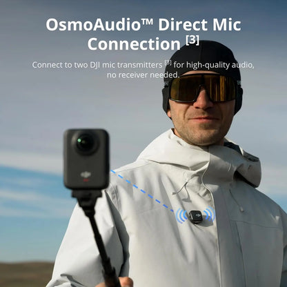 Caméra DJI Osmo 360 – boîte ouverte