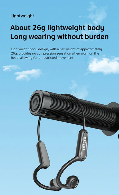 Écouteurs sportifs ERAZER XF22 à conduction osseuse, Bluetooth 5.4