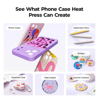 Presse à chaud sous vide HTVRONT H17 pour coques de téléphone