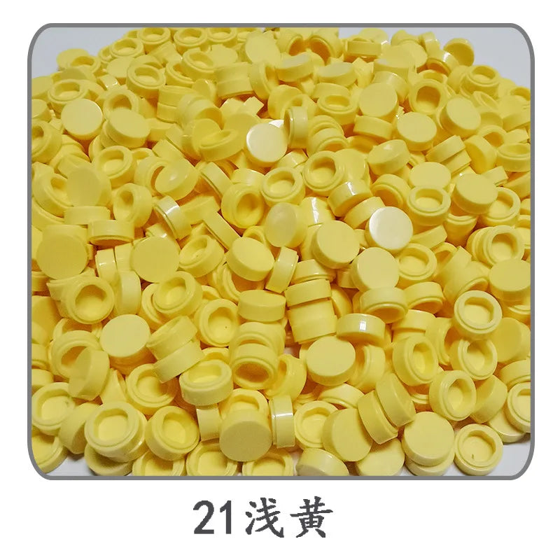 Lot de 1 000 petites briques de construction rondes 1 × 1