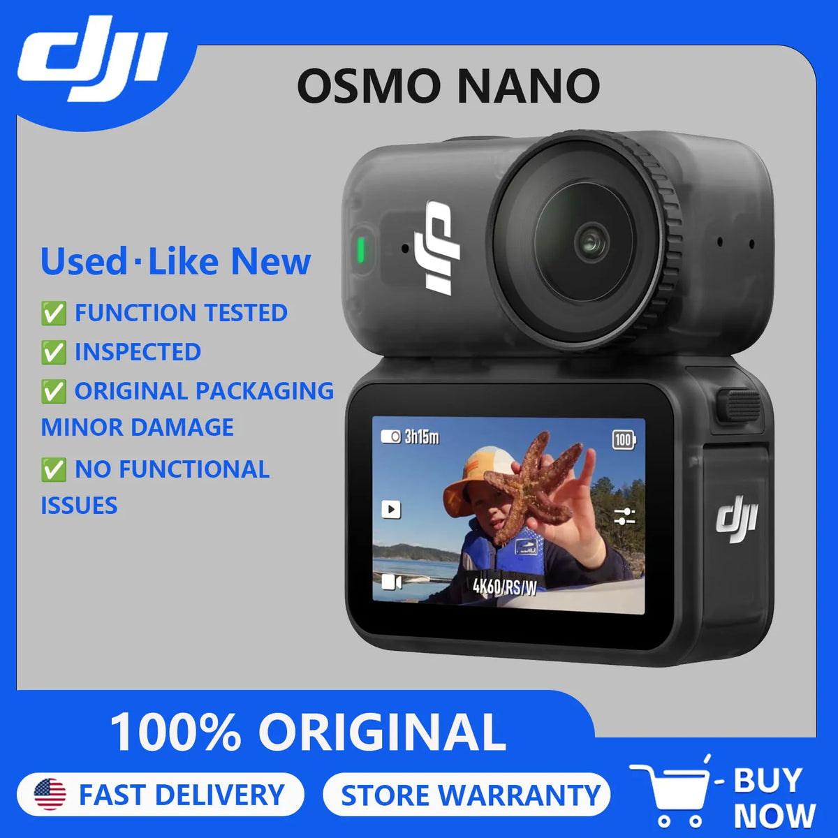Caméra DJI Osmo Nano 64/128 Go – reconditionnée