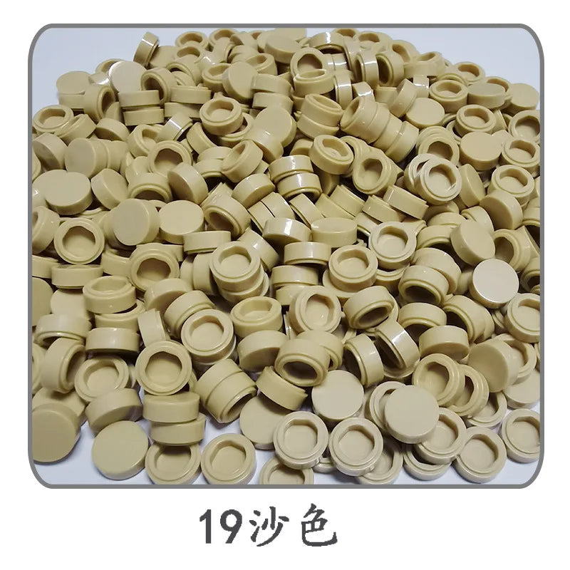 Lot de 1 000 petites briques de construction rondes 1 × 1