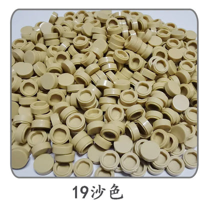 Lot de 1 000 petites briques de construction rondes 1 × 1