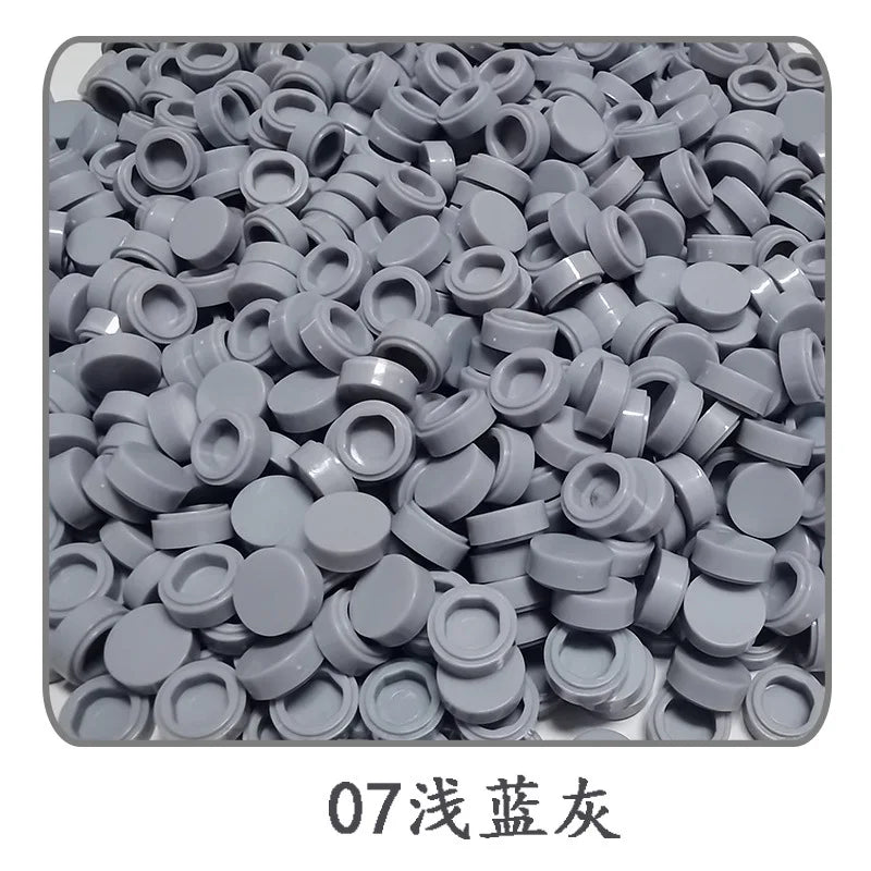 Lot de 1 000 petites briques de construction rondes 1 × 1