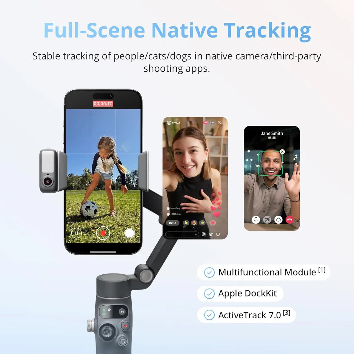 Stabilisateur DJI Osmo Mobile 8 avec suivi intelligent – pack avancé
