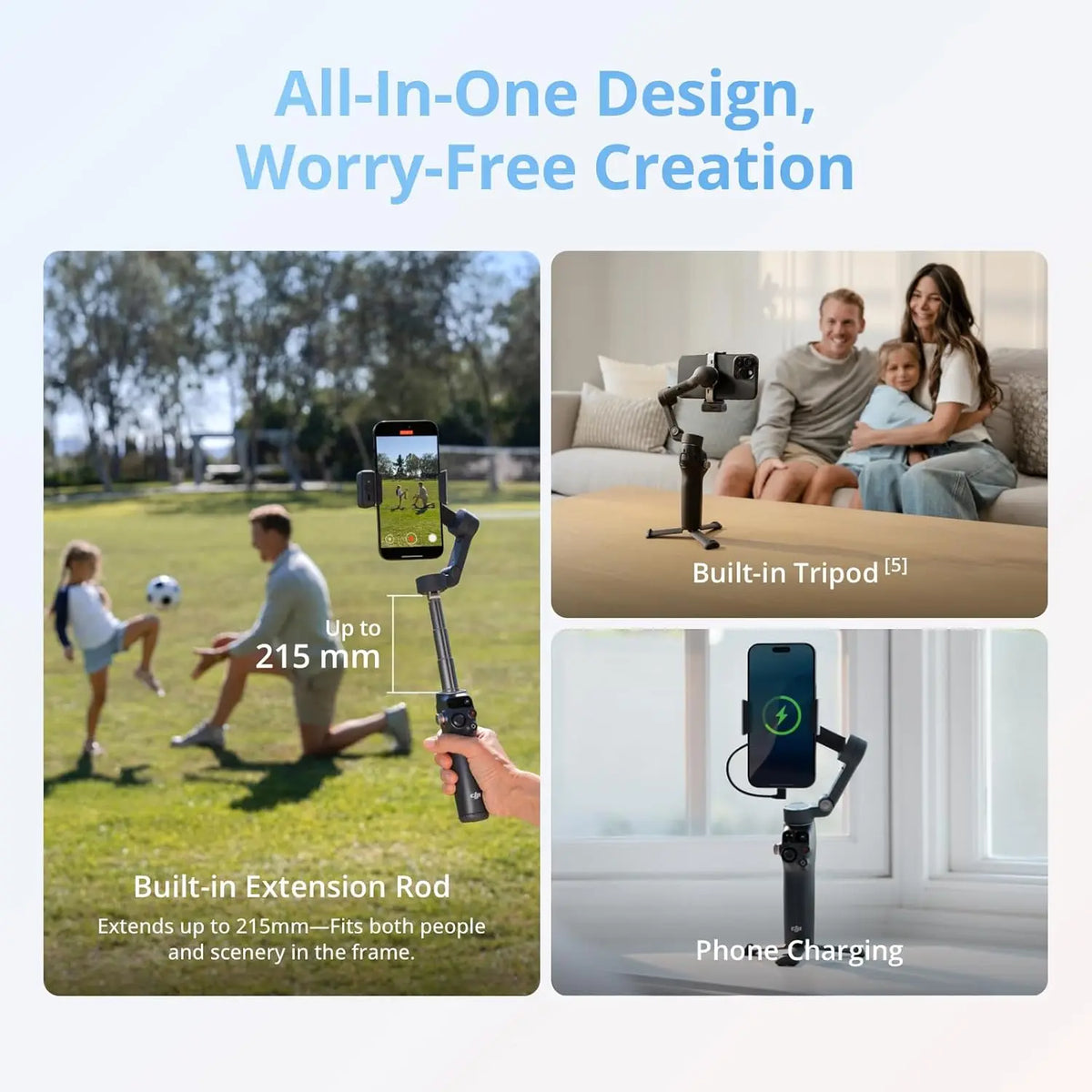 Stabilisateur DJI Osmo Mobile 8 avec suivi intelligent – pack avancé
