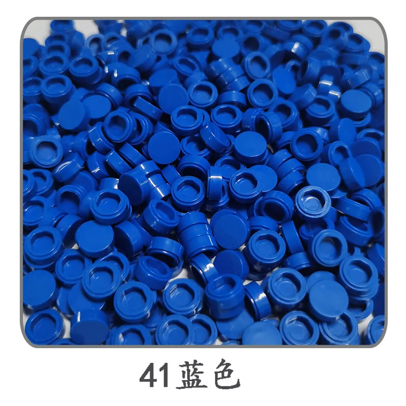 Lot de 1 000 petites briques de construction rondes 1 × 1