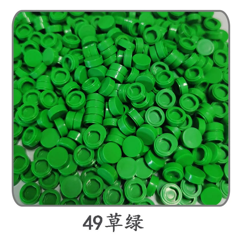 Lot de 1 000 petites briques de construction rondes 1 × 1