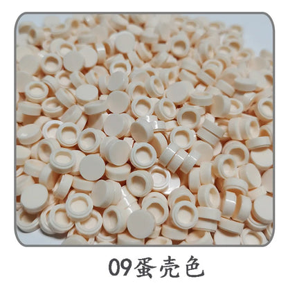 Lot de 1 000 petites briques de construction rondes 1 × 1