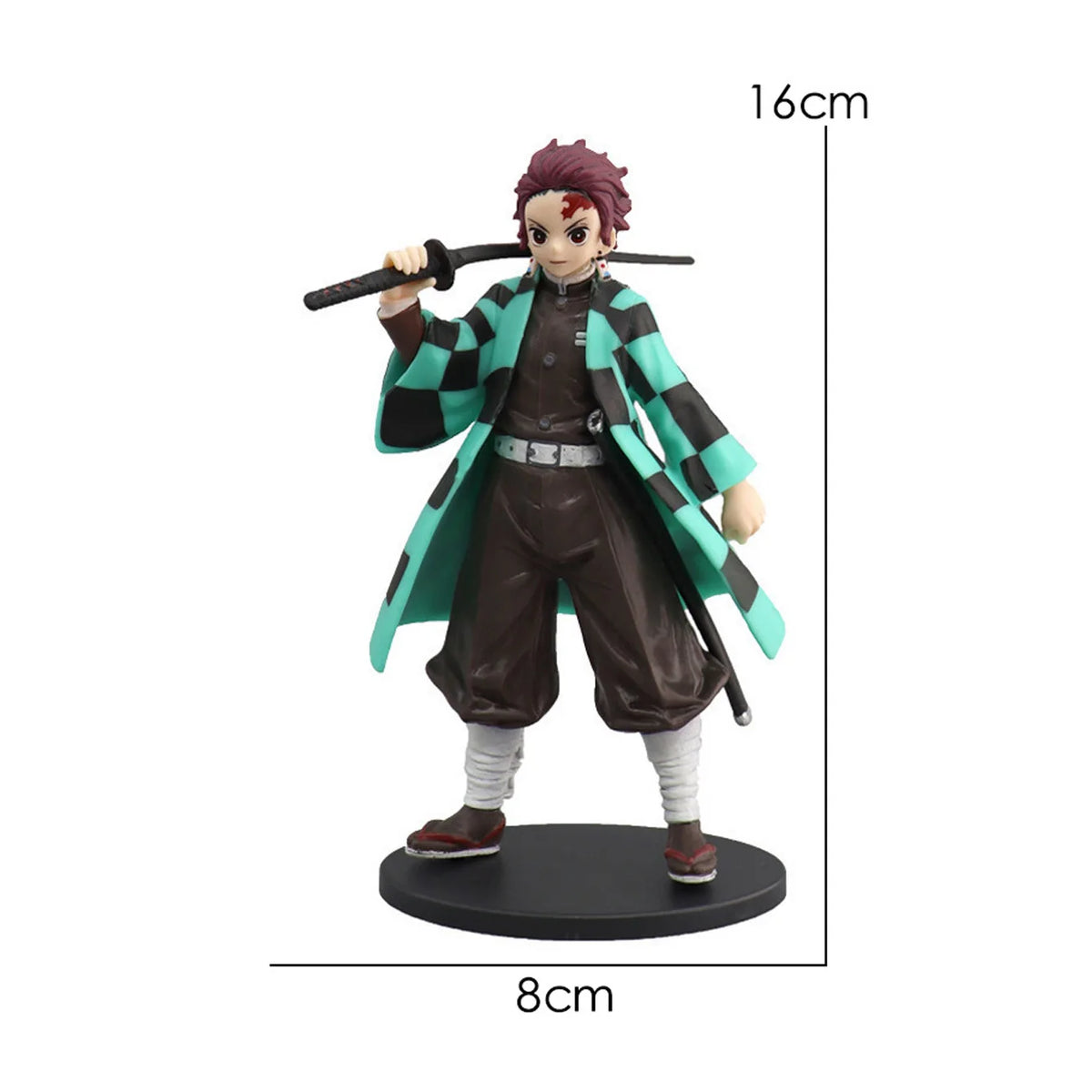 Figurine de guerrier d’anime en pose de combat