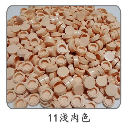 Lot de 1 000 petites briques de construction rondes 1 × 1