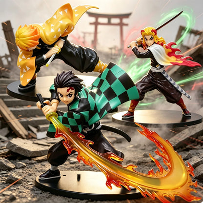 Figurine de guerrier d’anime en pose de combat