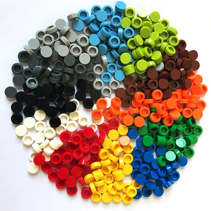 Lot de 1 000 petites briques de construction rondes 1 × 1