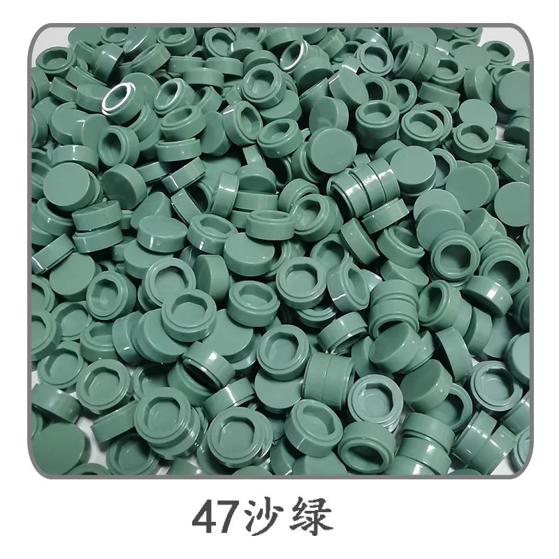 Lot de 1 000 petites briques de construction rondes 1 × 1