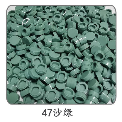 Lot de 1 000 petites briques de construction rondes 1 × 1
