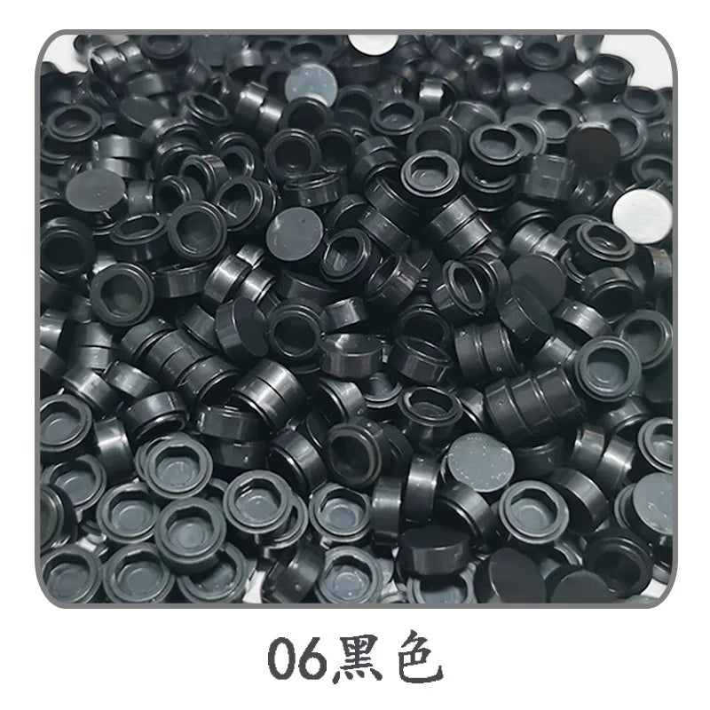 Lot de 1 000 petites briques de construction rondes 1 × 1