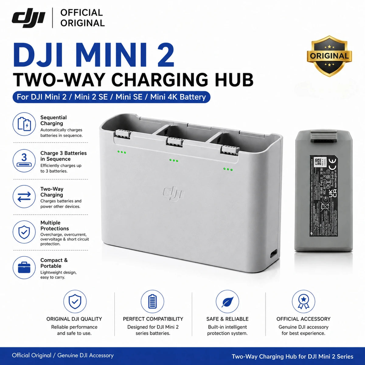Batterie DJI Mavic Mini 2 / Mini 2 SE / Mini SE / Mini 4K – 2 250 mAh