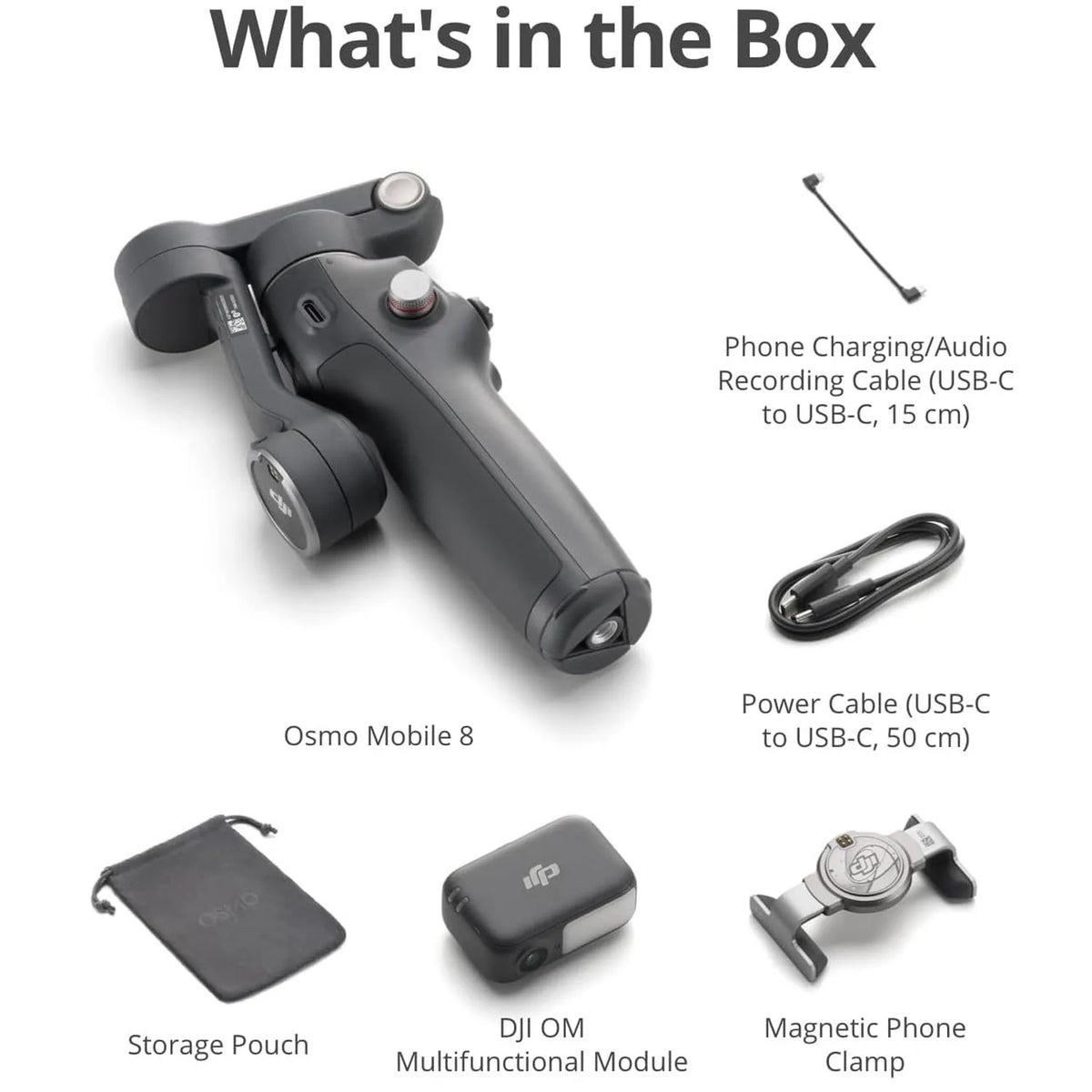 Stabilisateur DJI Osmo Mobile 8 avec suivi intelligent – pack avancé