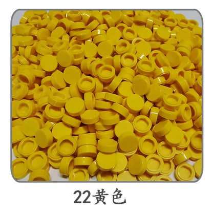 Lot de 1 000 petites briques de construction rondes 1 × 1