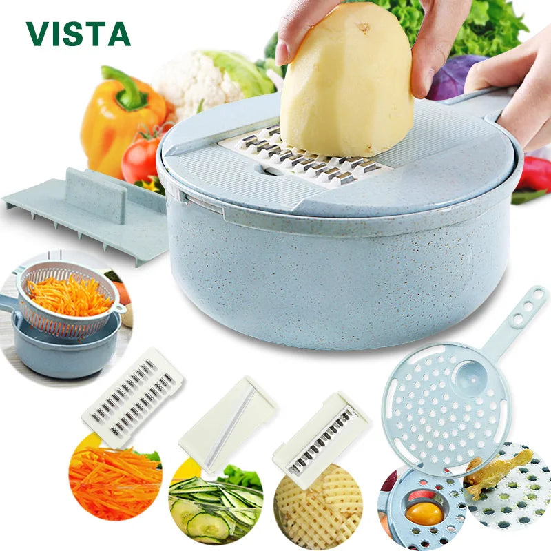 Râpe multifonction pour légumes avec accessoires de cuisine