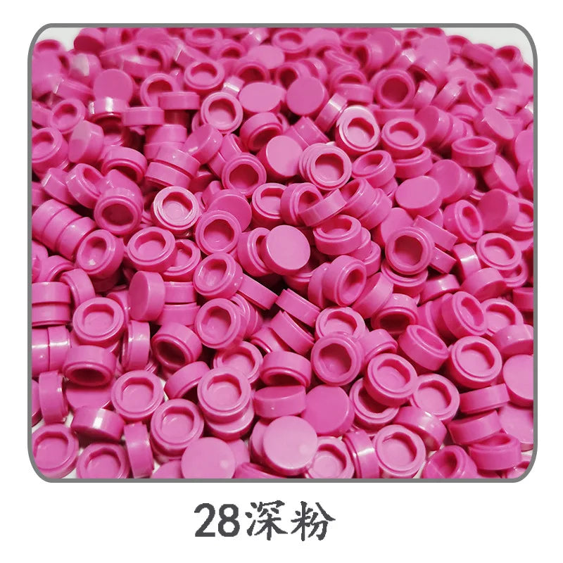 Lot de 1 000 petites briques de construction rondes 1 × 1