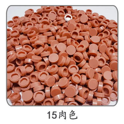 Lot de 1 000 petites briques de construction rondes 1 × 1