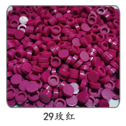 Lot de 1 000 petites briques de construction rondes 1 × 1