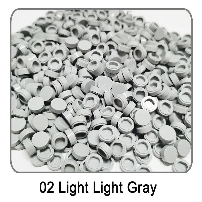 Lot de 1 000 petites briques de construction rondes 1 × 1