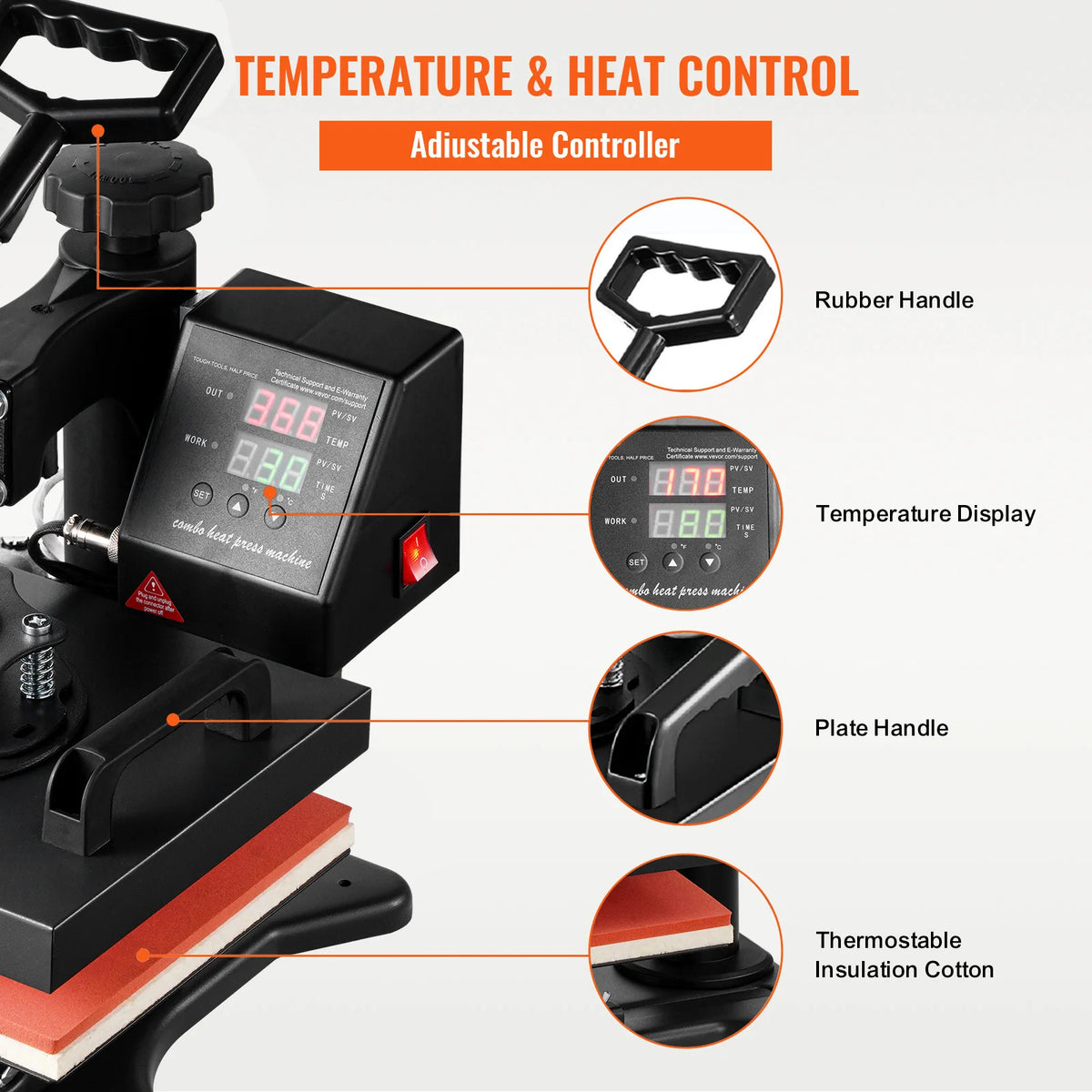 Presse à chaud pivotante SucceBuy 30 × 23 cm – 650 W