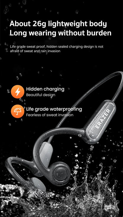 Écouteurs ERAZER XF22 à conduction osseuse, Bluetooth 5.4