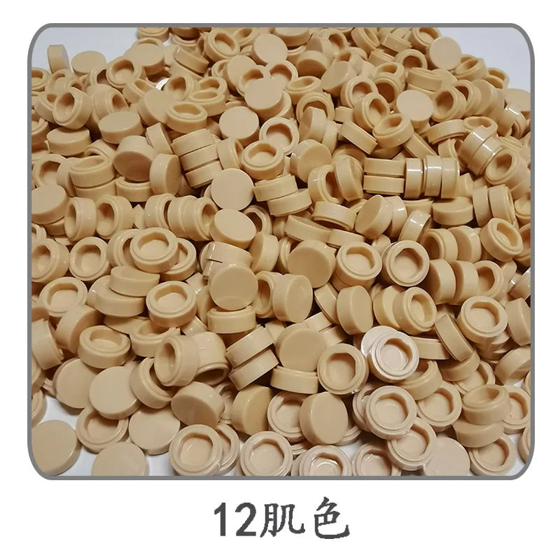 Lot de 1 000 petites briques de construction rondes 1 × 1